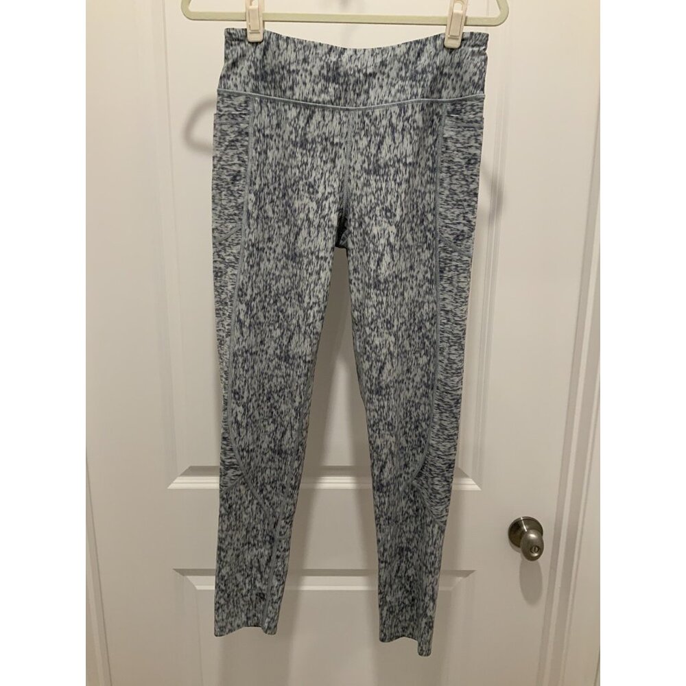 Victoria Sport Knockout Legging Large Heather Gray Print Pockets Workout
